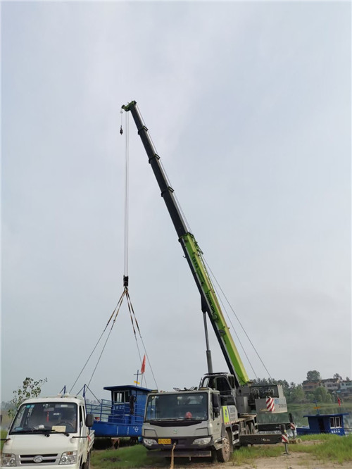 蕉岭县桥梁建设吊装案例